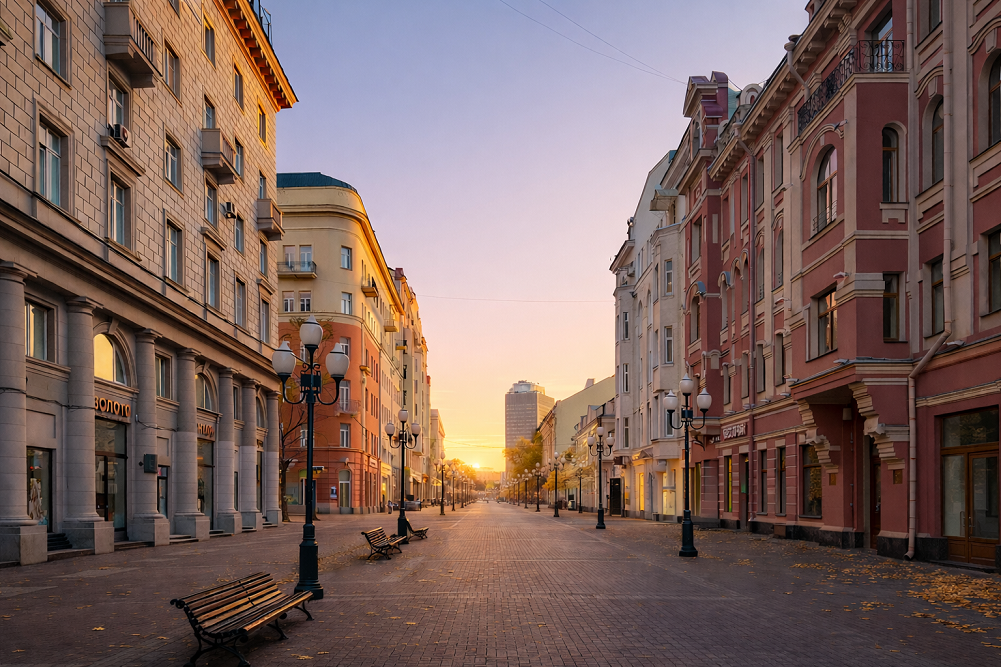 пешеходная улица Арбат в Москве
